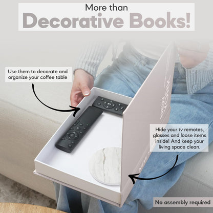 Premium Linen Decorative Books with Storage