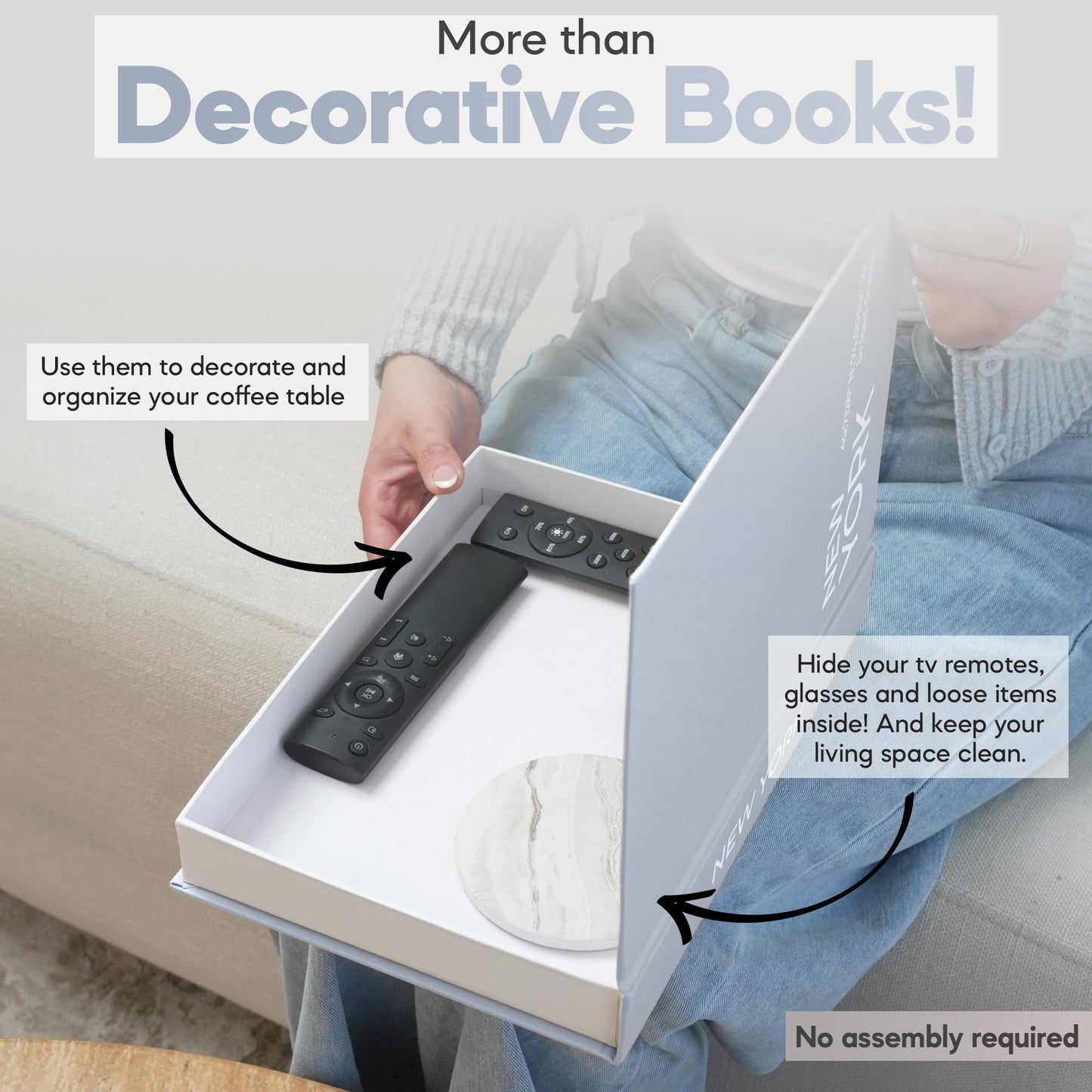 Premium Linen Decorative Books with Storage