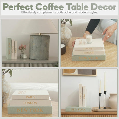 Premium Linen Decorative Books with Storage
