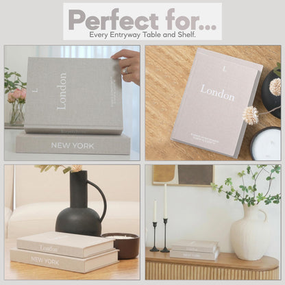 Premium Linen Decorative Books with Storage