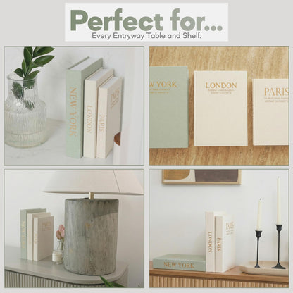 Premium Linen Decorative Books with Storage