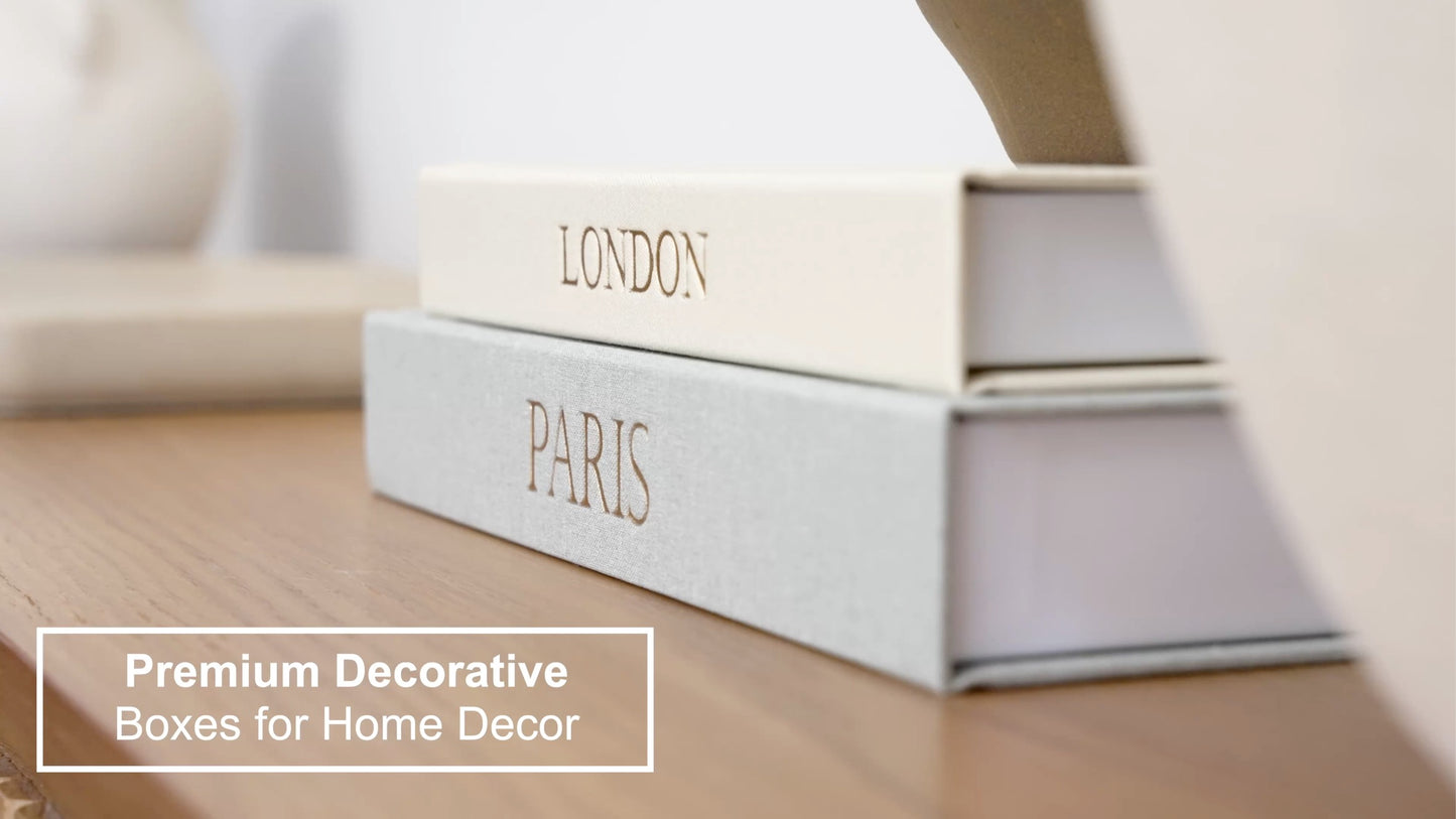 Premium Linen Decorative Books with Storage