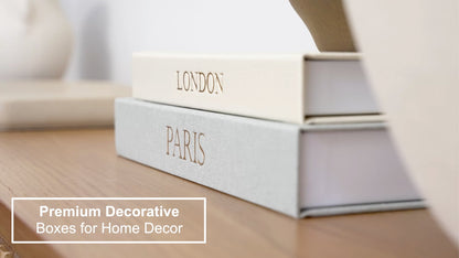 Premium Linen Decorative Books with Storage