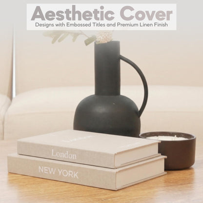 Premium Linen Decorative Books with Storage