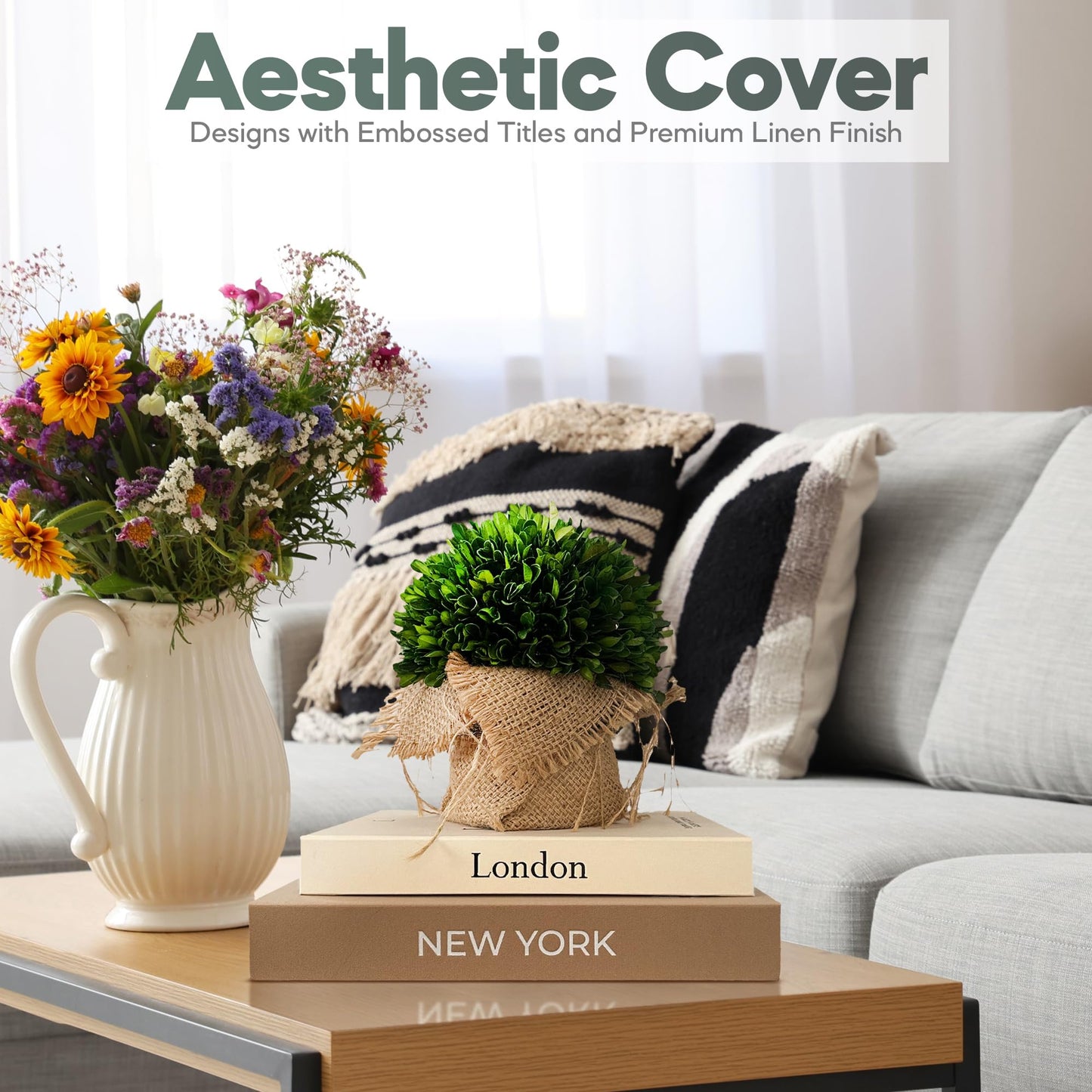 Premium Linen Decorative Books with Storage