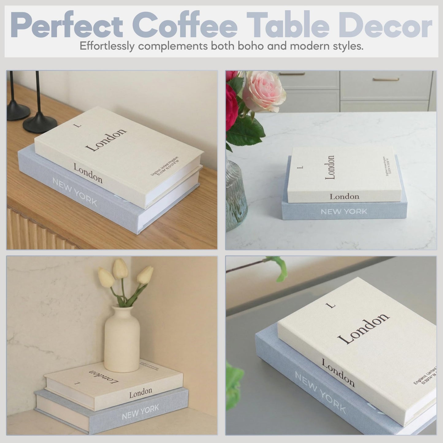 Premium Linen Decorative Books with Storage