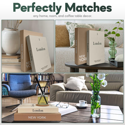 Premium Linen Decorative Books with Storage
