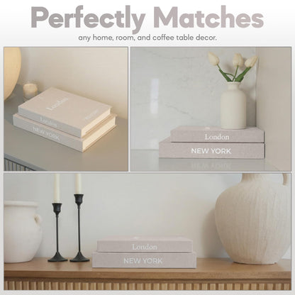 Premium Linen Decorative Books with Storage