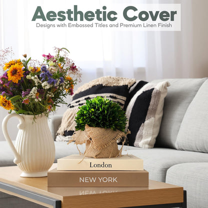 Premium Linen Decorative Books with Storage